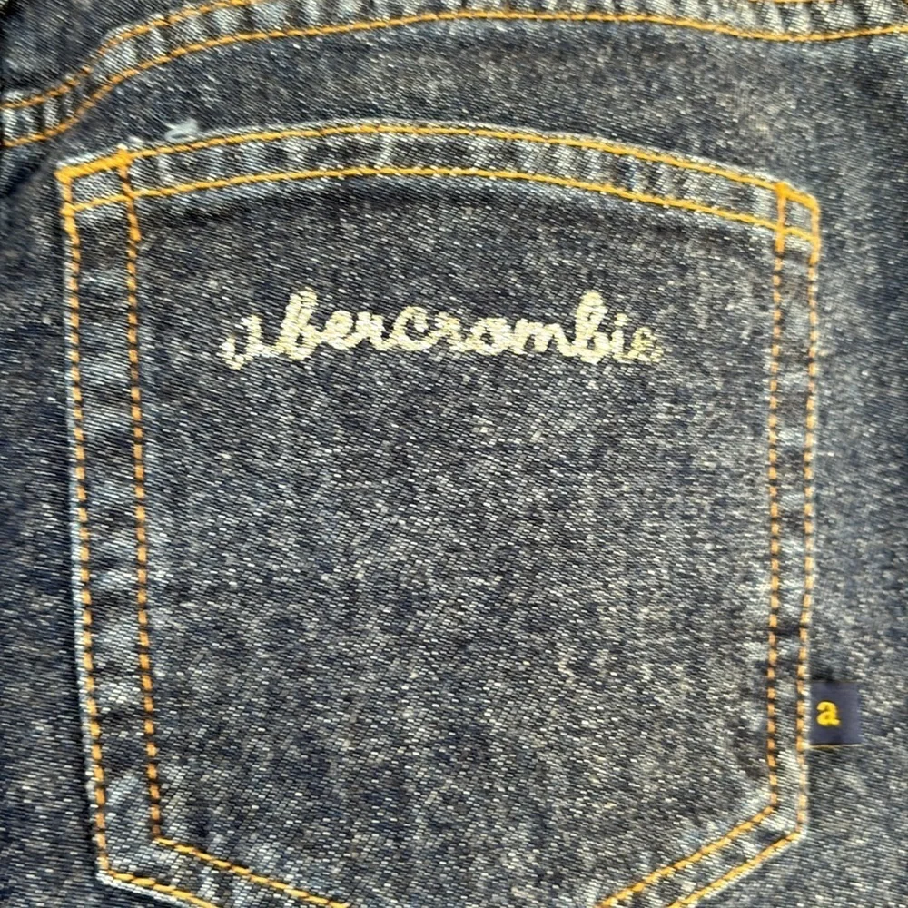 Abercrombie & Fitch Dark Blue Flare Jeans with Stars at hem